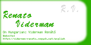renato viderman business card